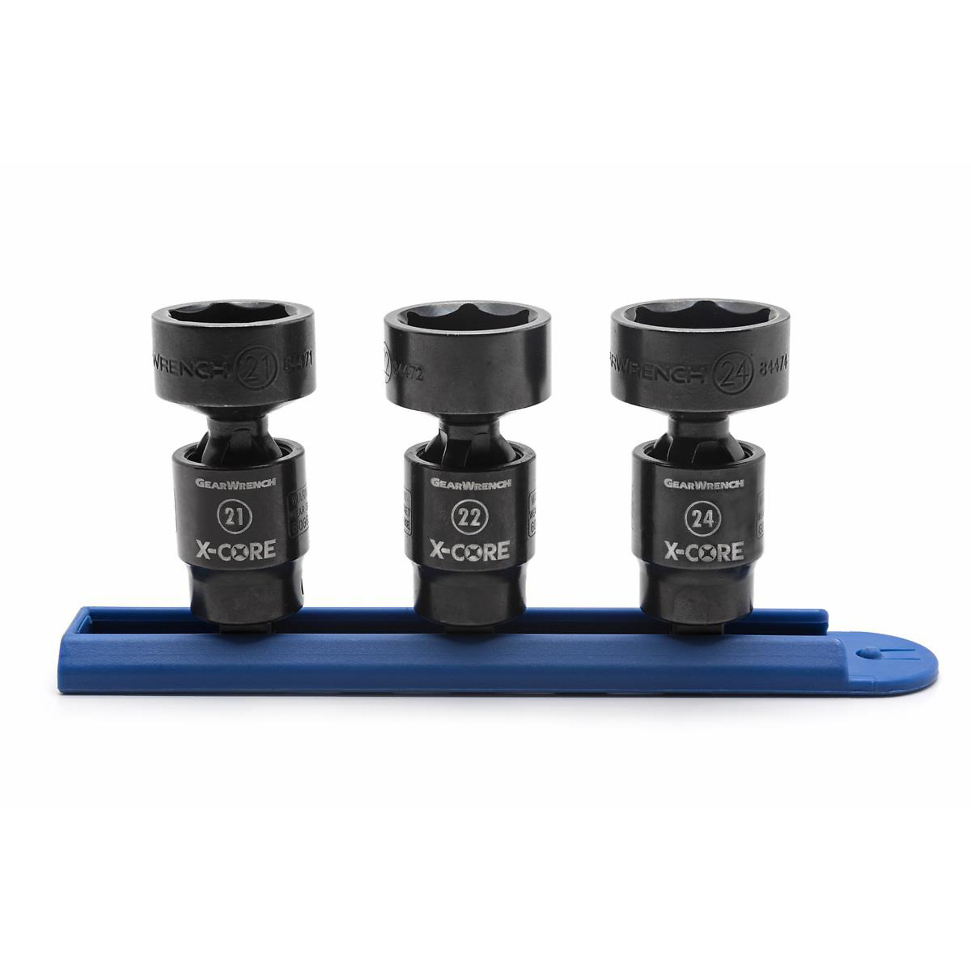 GearWrench 3-Piece 3/8in. Drive 6-Point Metric Pinless Universal Set, Model# KDT84976